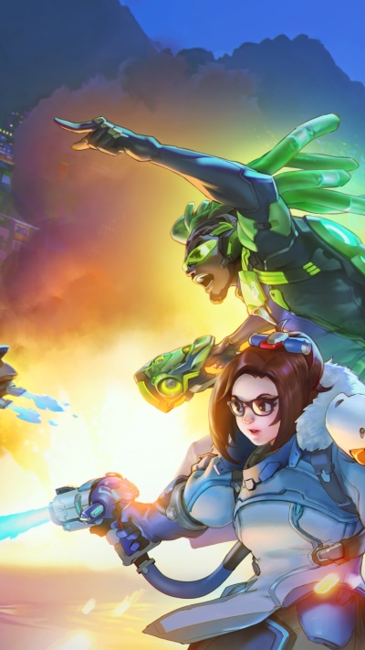 Video Game Overwatch 2, Overwatch, Lúcio (Overwatch), Mei (Overwatch), 1440x2560