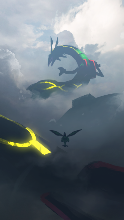 Anime Pokémon, Rayquaza (Pokémon), 1440x2560