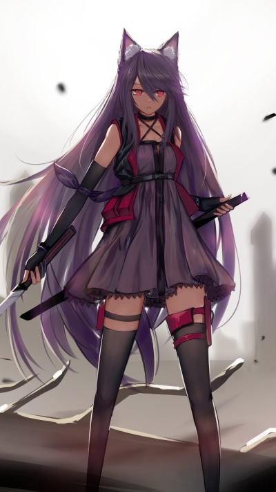 Video Game Arknights, Cat Girl, 1440x2560