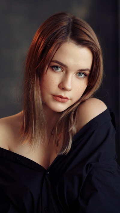 Women Model, Brunette, Blue Eyes, 1440x2560