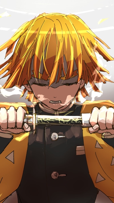 Anime Demon Slayer: Kimetsu no Yaiba, Zenitsu Agatsuma, 1440x2560