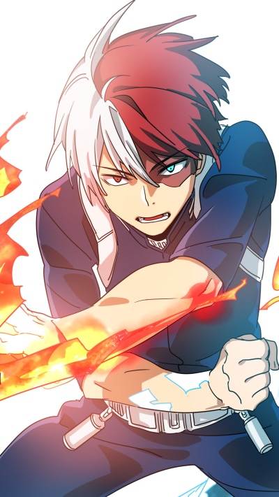Anime My Hero Academia, Shoto Todoroki, 1440x2560