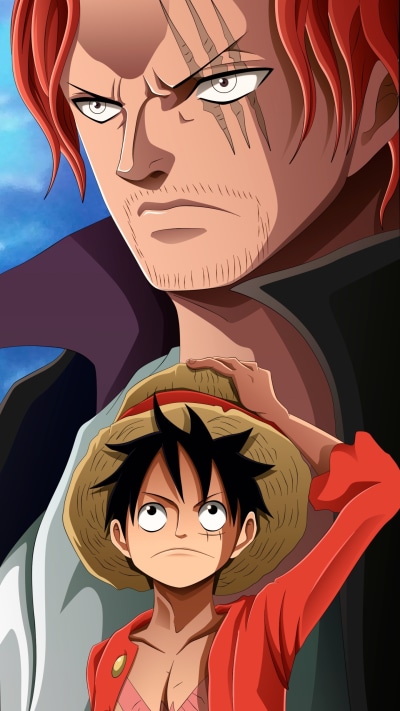 Anime One Piece, Monkey D. Luffy, Shanks (One Piece), 1440x2560