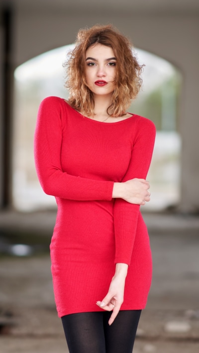 Women Model, Redhead, Lipstick, 1440x2560