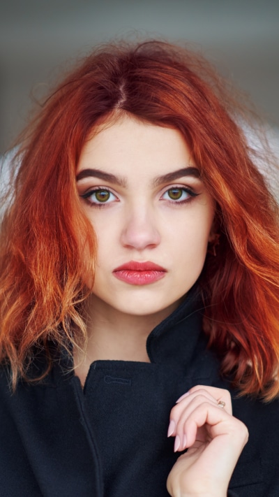 Women Model, Green Eyes, Redhead, 1440x2560