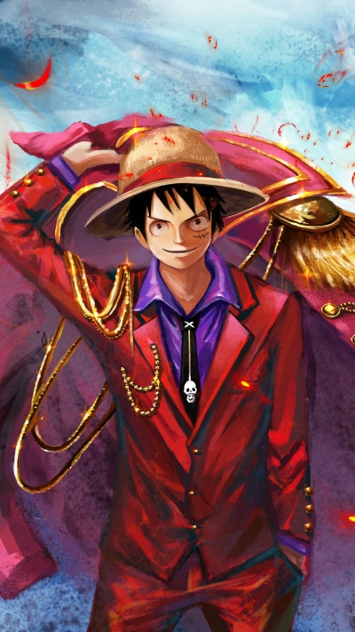 Anime One Piece, Monkey D. Luffy, 1440x2560