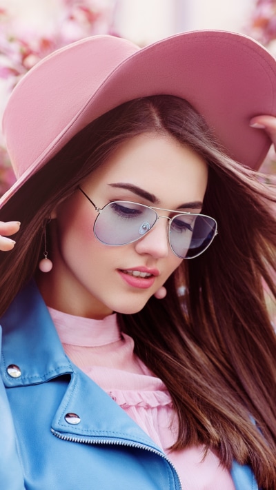 Women Model, Sunglasses, Mood, Brunette, Hat, 1440x2560