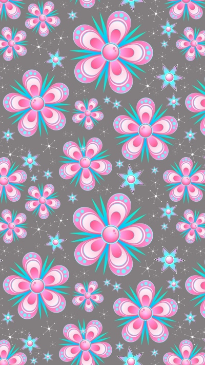 Artistic Flower, Colors, Pattern, 1440x2560