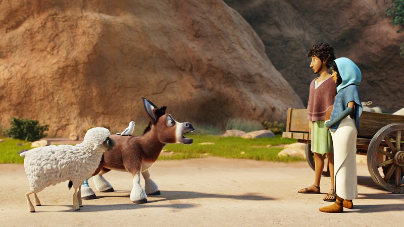 The Star, sheep, donkey, 4k