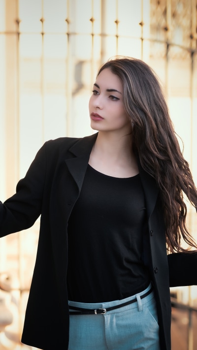 Women Model, Brunette, Lipstick, Brown Eyes, Long Hair, 1440x2560