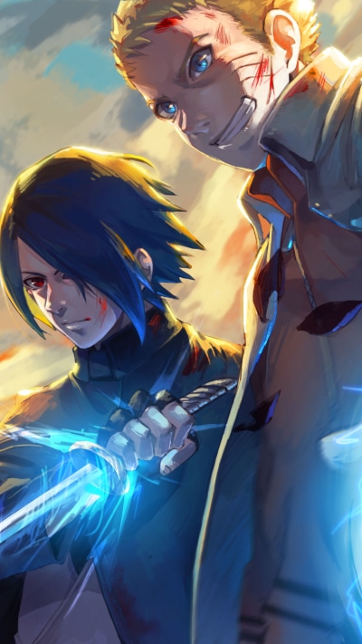 Anime Boruto, Naruto Uzumaki, Sasuke Uchiha, 1440x2560