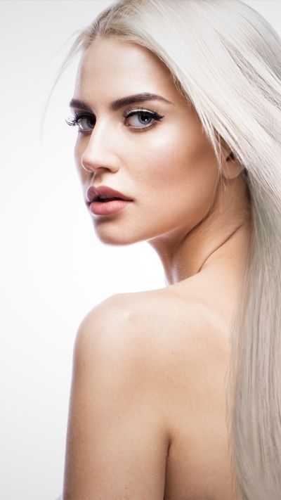 Women Model, White Hair, Blonde, 1440x2560