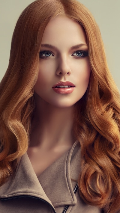 Women Model, Long Hair, Blue Eyes, Redhead, 1440x2560