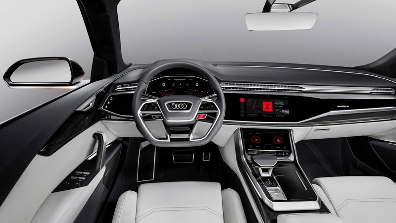 Audi Q8, 2018 Cars, interior, 4k