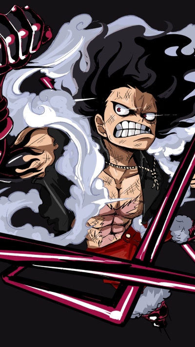 Anime One Piece, Monkey D. Luffy, Gear Fourth, 1440x2560
