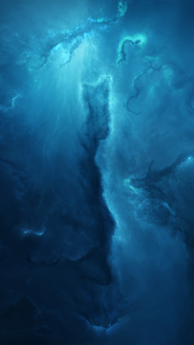 Sci Fi Nebula, Space, Blue, Cosmos, 1440x2560
