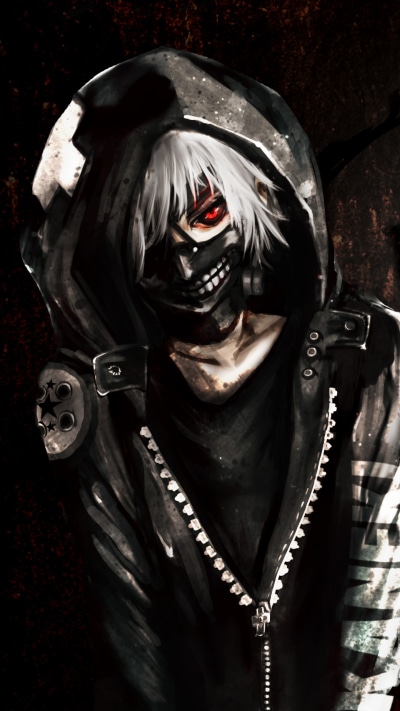 Anime Tokyo Ghoul, Ken Kaneki, 1440x2560