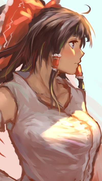 Anime Touhou, Reimu Hakurei, 1440x2560