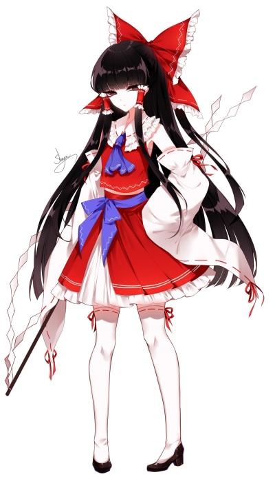 Anime Touhou, Reimu Hakurei, 1440x2560