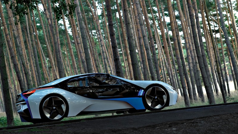 BMW Vision, electric cars, VL, BMW, Best Electric Cars 2015, concept, side, forest