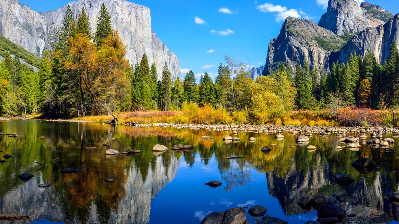 Yosemite, 4K, El Capitan, forest, OSX, apple, mountains, lake