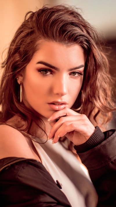 Women Model, Face, Brunette, 1440x2560