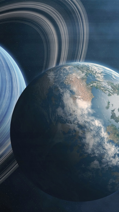 Sci Fi Planets, Space, Planet, Planetary Ring, 1440x2560