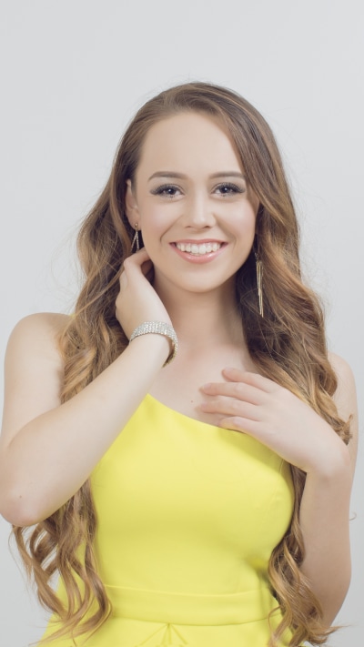 Women Model, Brown Eyes, Brunette, Smile, 1440x2560