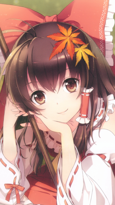 Anime Touhou, Reimu Hakurei, 1440x2560
