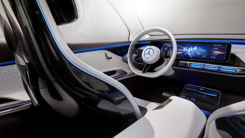 Mercedes-Benz Concept EQ, electric car, interior, 4k