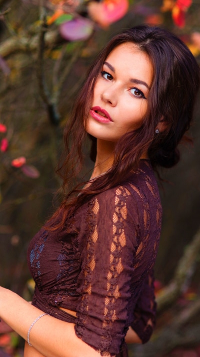 Women Model, Bokeh, Brown Eyes, Brunette, Outdoor, 1440x2560