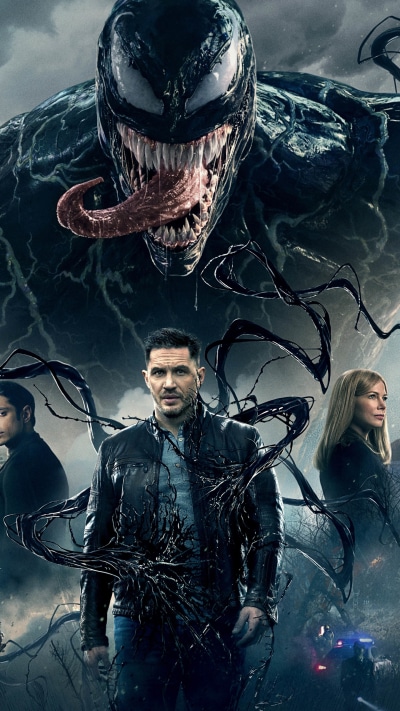 Movie Venom, Riz Ahmed, Michelle Williams, Tom Hardy, 1440x2560