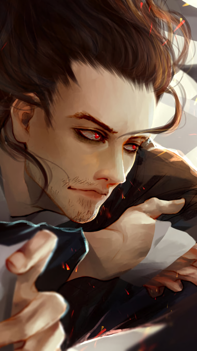 Anime My Hero Academia, Shouta Aizawa, Brown Hair, Red Eyes, 1440x2560
