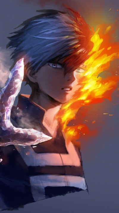 Anime My Hero Academia, Shoto Todoroki, 1440x2560