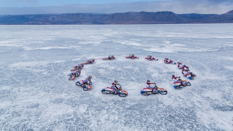 Lake Baikal, ice, 4K