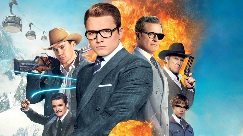 Kingsman: The Golden Circle, Colin Firth, Taron Egerton, 4k