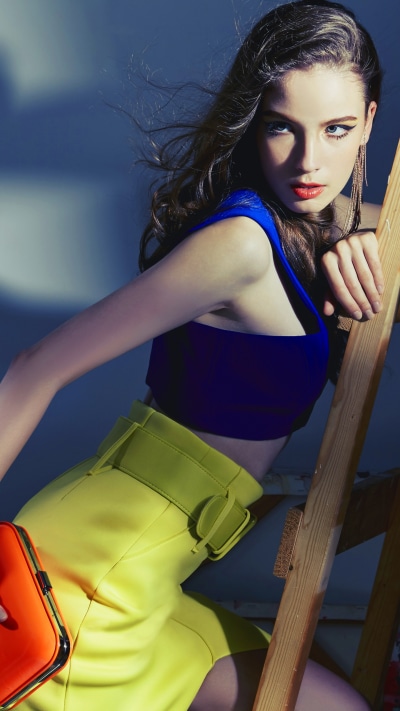 Women Model, Earrings, Brunette, Blue Eyes, 1440x2560