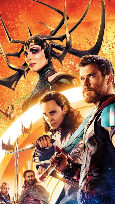 Movie Thor: Ragnarok, Chris Hemsworth, Cate Blanchett, Hela (Marvel Comics), Idris Elba, Heimdall (Marvel Comics), 1440x2560