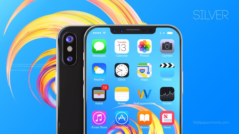 iPhone X, silver, 3D, leaked, WWDC 2017, 4k