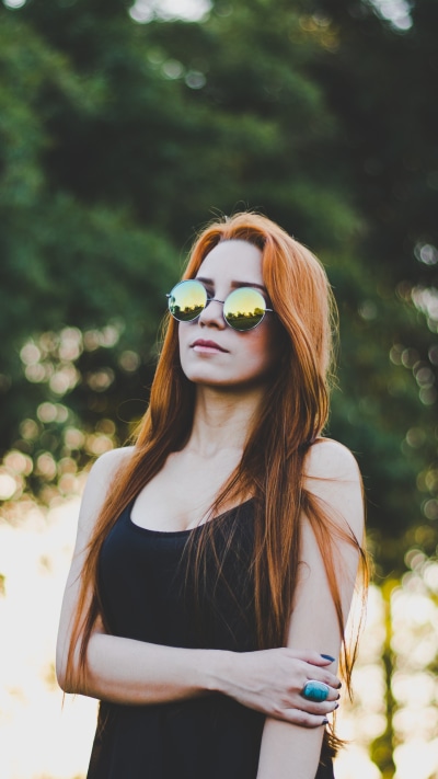 Women Model, Bokeh, Depth Of Field, Sunglasses, Redhead, 1440x2560