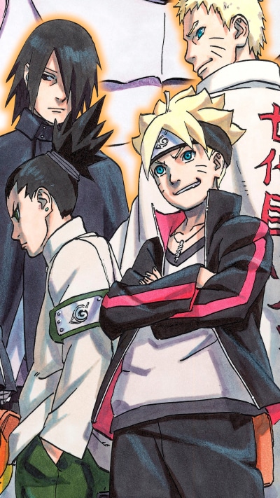 Anime Boruto, Chouchou Akimichi, Mitsuki (Naruto), Boruto Uzumaki, Sarada Uchiha, Naruto Uzumaki, 1440x2560