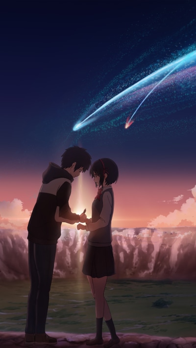 Anime Your Name., Mitsuha Miyamizu, Kimi No Na Wa., Taki Tachibana, 1440x2560
