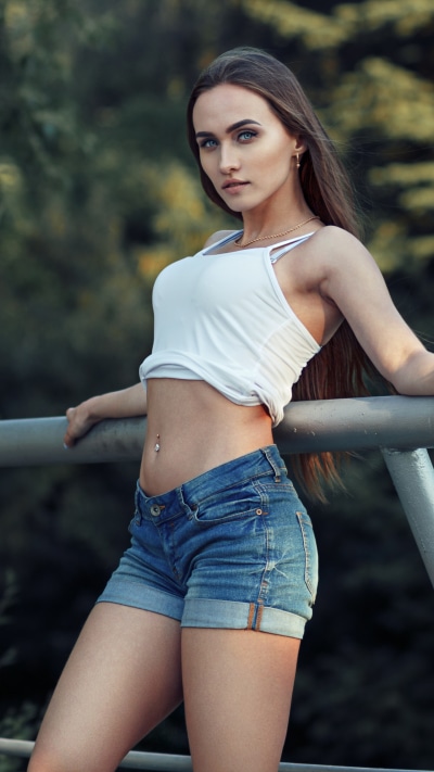 Women Model, Brunette, Depth Of Field, Long Hair, 1440x2560