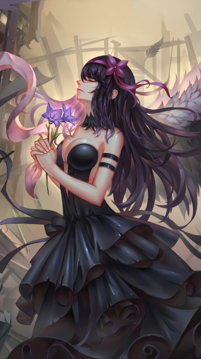 Anime Puella Magi Madoka Magica, Homura Akemi, 1440x2560