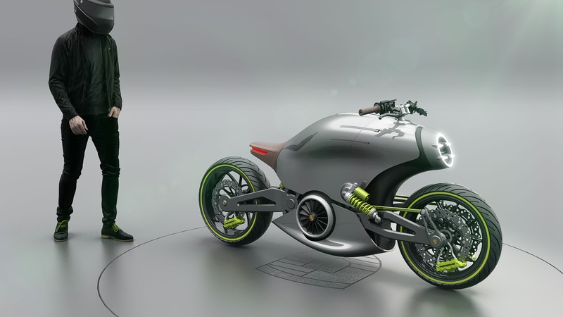 Porsche 618, electric motorcycle, 4k