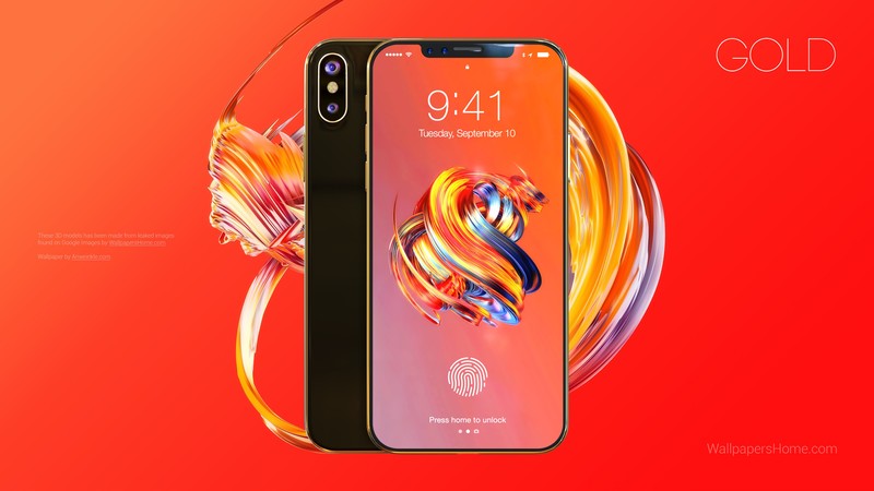 iPhone X, gold, 3D, leaked, WWDC 2017, 4k