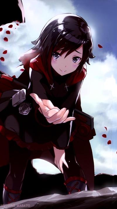 Anime RWBY, Yang Xiao Long, Ruby Rose (RWBY), Blake Belladonna, 1440x2560