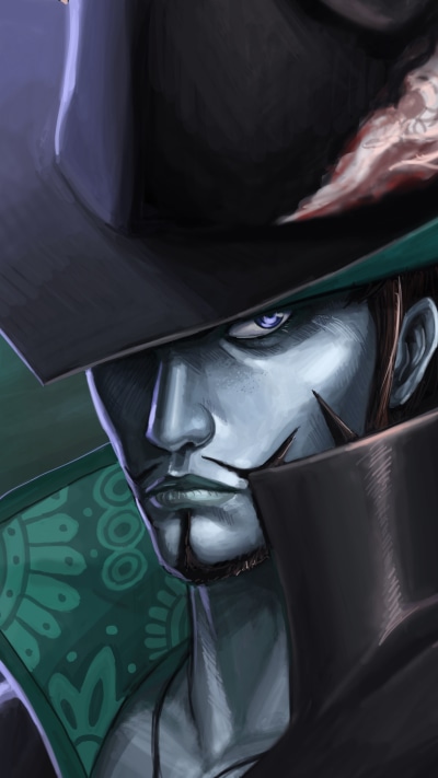Anime One Piece, Dracule Mihawk, 1440x2560