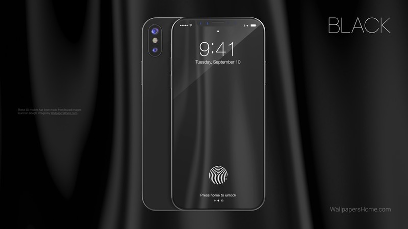 iPhone X, black, 3D, leaked, WWDC 2017, 4k