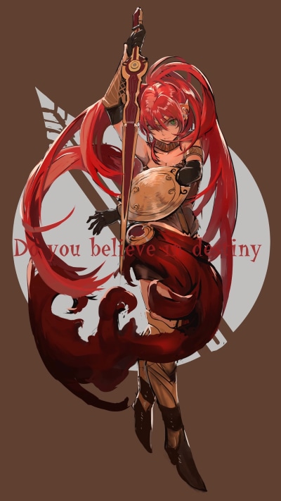 Anime RWBY, Pyrrha Nikos, 1440x2560